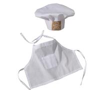 KACCDE Set Of 2pcs Newborns Cooking Costume Lovely Apron & Matching Hat Infants Baby Cook Clothing Outfits Photography Props