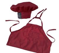 KACCDE Set Of 2pcs Newborns Cooking Costume Lovely Apron & Matching Hat Infants Baby Cook Clothing Outfits Photography Props