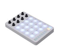 KACCDE Small USB Keyboard Controller with 16 Backlit Drum Pad Piano Keyboard Professional Dynamic Keybed 8 Knobs Backlit Drum Pad