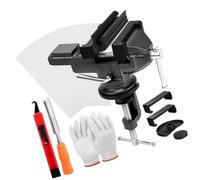 KACCDE Table Mount Vise Golf Grip Regripping Set with High Carbon Steel Tools, Rubber Shaft Pads, Hook Cutter and Gloves for Golf Grip Change Work Golfer Workshop Shaft