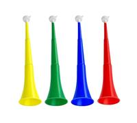 KACCDE Telescoping Cheer Horns 4 Pack for Sports Games, 41cm / 16.14inch PP Stadium Noisemakers for Parties and School Pep Event Horn Team Supplies Graduation Celebration Party