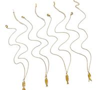 KACCDE Trendy Fish Charm Pendant Necklace For Women Water Resistant Stainless Steel Jewelry Portable For Parties Daily Use Trendy Fish Pendant Necklace