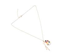 KACCDE Unique Palettes And Brush Necklace Pendnat For On The Way Painting Sturdy Alloy Fashion Accessory For Everyday Use