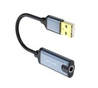 KACCDE USB Sound Card External Sound Card USB To 3.5mm Sound Adapter Stereo Sound Card Headphone Mic Converters For Laptop