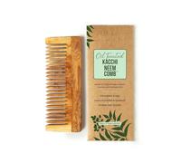 Kacchi Neem Wooden Shampoo Comb - Wide Tooth (Large Size) | Soaked in 13 Herbs, Neem & Sesame Oil | For Post-Shampoo Detangling | Suited for Long, Thick & Wet Hair | Pack of 1