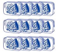 Kacctyen 12 Pcs Cheer Makeup Bag Cheer Gifts Bulk for Team 7 x 4.7 x 2.4'' Cosmetic Bag Cheer PVC Makeup Case Clear Toiletry Zipper Pouch for Cheerleading Teammates Cheer Party Supplies, Dark Blue,