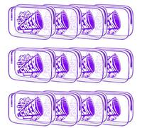 Kacctyen 12 Pcs Cheer Makeup Bag Cheer Gifts Bulk for Team 7 x 4.7 x 2.4'' Cosmetic Bag Cheerleader PVC Makeup Case Clear Toiletry Zipper Pouch for Cheerleading Teammates Party Supplies, Purple