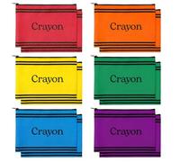 Kacctyen 12 Pcs Crayon Teacher Pouch Case Crayon Bag with Zipper Colorful Stationery Storage Pouch Bulk Multipurpose Organizer Bag for Office Art Supplies Craft Accessories Gift Bulk