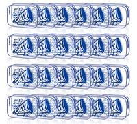 Kacctyen 24 Pcs Cheer Makeup Bag Cheer Gifts Bulk for Team 7 x 4.7 x 2.4'' Cosmetic Bag Cheerleader PVC Makeup Case Clear Toiletry Zipper Pouch for Cheerleading Teammates Party Supplies, Blue