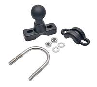 KACEPAR 1'' Ball Handlebar U-Bolt Mount Base Motorcycle Bike Handlebar Mount Base Fit for RAM Motorcycle Handlebar Rail Base,Black