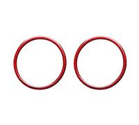 KACEPAR 2-Pack, Car Door Audio Speaker Interior Trim Cover, Compatible with Mustang 2015-2020 - Red