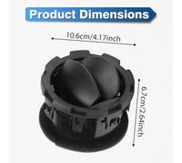 Kacepar Car Air Conditioning Vents Outer Dashboard HVAC AC Vent Heater Compatible with Ford F-250 F-350 Super Duty 2011-2016 BC3Z19893AA Black