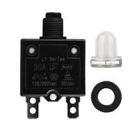 Kacepar Car Overload Protector Thermal Cutout Switch Circuit Breaker Over Current Overload Plastic and Metal Compatible with Various Applications 30A 2Pcs