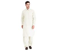 kacery Men's Indian Kurta Pajama AN788 Off White 36