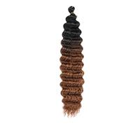Kachanaa 3 Pack Pre-Separate Deep Wave Braiding Hair Extensions for Goddess Braids 18 Inch Ocean Wave Crochet Hair Synthetic Crochet Braiding Hair for Boho Box Braids /1B30#