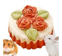 Kachtzeugen Natural Snack Toys in Cake Shape for Hamsters, for Small Animals | Wooden Toys for Health in Guinea Pigs, Rodite Chewing P