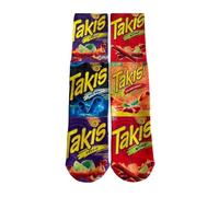 KACOLOR Crazy Socks for Men Novelty Socks Funny Colorful Snack & Junk Food Patterned Crew Socks, Takis, 8-13