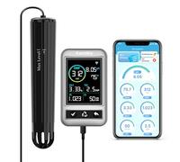 kactoily WiFi Aquarium Water Quality Monitor - 7 Parameter Digital Aquarium Water Tester for pH ORP EC TDS Salinity SG Temp, Freshwater & Saltwater Tanks