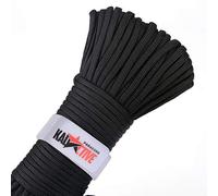 KADACTIVE Paracord Rope 550 Multifunction - 30meter - 7 Strand Nylon Cord - for Outdoor, Indoor Use - Crafting, Keychains, Camping, Survival Rope - Black