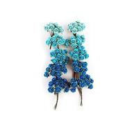 KADADSA 100 pcs Tiny Artificial Roses Mixed Cyan Blue Shade Five Color Mulberry Paper Flower 15-18 mm Flower Wedding Scrapbooking