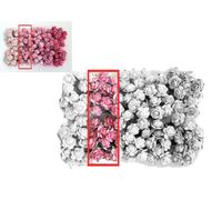 KADADSA 100 pcs Tiny Artificial Roses Mixed Pink Five Color Mulberry Paper Flower 15-18 mm Flower Wedding Scrapbooking (Pink Color 04)