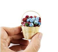 KADADSA 45 pcs Tiny Artificial Roses Mixed Assorted Shade Mulberry Paper Flower Flower Wedding Scrapbooking (5 Colors 0.25-in/0.5-cm.)