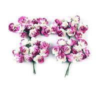 KADADSA 50 pcs Mini Mulberry Paper Roses Tiny Artificial Flowers Color Mulberry Paper Flower 20-24 mm Flower Wedding Scrapbooking Handmade (20-24 mm / 50 pcs)