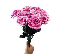 KADADSA Handmade Paper Rose Bouquet with Delicate Pink Artificial Flowers Long-Lasting Decorative Floral Arrangement Sustainable Gift for Any Occasion