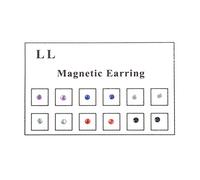 Kadagg 12pcs/Card Magnet Crystal Earring Nose Lip Labret Fake Cheater Piercing 3mm Magnetic Earring Jewelry