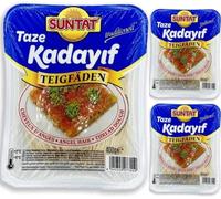 Kadaifi Pastry Threads Fresh Kadayif Turkish style dessert Kataifi Dubai Chocolate 400 Gram x 3 Packs by Pufai Grocery
