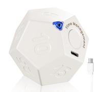 KADAMS Pomodoro Cube Timer Productivity-11 Preset Countdowns, Flip-to-Start Gravity Activation - Sound Vibrate Mute Rechargeable - Ideal for ADHD Kid Kitchen Classroom Cook Study Exercise - White
