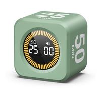 KADAMS Pomodoro Cube Timer Productivity Visual Timer - 5/10/25/50 Min Rotating Countdown (Green)