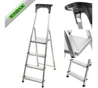 Kadax Aluminium Ladder, Step Ladder Up To 125 Kg, Step Ladder, Folding Step For Seniors, Aluminium Safety Step Ladder