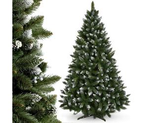 Kadax Artificial Christmas Tree 7Ft, Snow Flocked Xmas Tree With Frosted Branches And Silver Rowan Berries 220 Cm