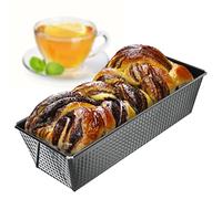 KADAX Baking Tin, Non-Stick Coated Sheet Metal Loaf Tin, Oblong Baking Tray in Various Sizes, Oven Narrow Loaf Pan for Bread, Brownie (30.5 x 12 cm, Black)