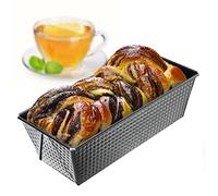KADAX Baking Tin, Non-Stick Coated Sheet Metal Loaf Tin, Oblong Baking Tray in Various Sizes, Oven Narrow Loaf Pan for Bread, Brownie (25.5 x 12 cm, Black)