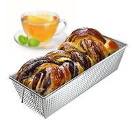 KADAX Baking Tin, Non-Stick Coated Sheet Metal Loaf Tin, Oblong Baking Tray in Various Sizes, Oven Narrow Loaf Pan for Bread, Brownie (30.5 x 12 cm, Silver)