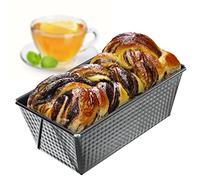 KADAX Baking Tin, Non-Stick Coated Sheet Metal Loaf Tin, Oblong Baking Tray in Various Sizes, Oven Narrow Loaf Pan for Bread, Brownie (31 x 15.5 cm, Black)