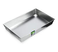 KADAX Baking Tray, Non-Stick Baking Pan with High Edges, Rectangular Baking Tin with Non-Stick Coating, Metal Baking Tray for Cakes, Biscuits, Lasagne (40 x 25.5 cm, Silver)