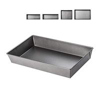 KADAX Baking Tray, Non-Stick Coated Baking Tin, Metal Baking Form in Various Sizes, Silver Rectangular Baking Tray with High Edges for Cake, Cookies (40 x 24 x 6 cm)