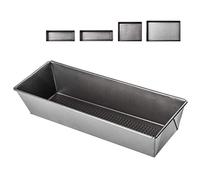 KADAX Baking Tray, Non-Stick Coated Baking Tin, Metal Baking Form in Various Sizes, Silver Rectangular Baking Tray with High Edges for Cake, Cookies (35 x 11.5 x 7.5 cm)