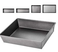 KADAX Baking Tray, Non-Stick Coated Baking Tin, Metal Baking Form in Various Sizes, Silver Rectangular Baking Tray with High Edges for Cake, Cookies (27.5 x 22.5 x 6 cm)