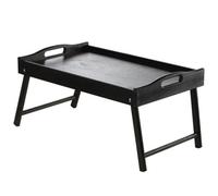 Kadax Bed Table, Breakfast Tray Made Of Pine Wood, 19 X 30 X 50 Cm Serving Tray, Folding Bed Tray, Food Tray (Black)