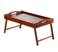 Kadax Bed Table, Breakfast Tray Made Of Pine Wood, 19 X 30 X 50 Cm Serving Tray, Folding Bed Tray, Food Tray (Brown)