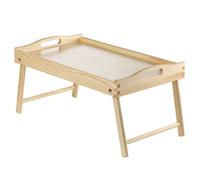 Kadax Bed Table, Breakfast Tray Made Of Pine Wood, 19 X 30 X 50 Cm Serving Tray, Folding Bed Tray, Food Tray (Colourless)