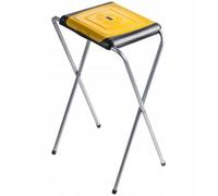 Kadax Bin Bag Stand, Metal Garbage Bag Holder With Plastic Lid, Tall Rubbish Bag Stand For Waste Separation (Single, Yellow)