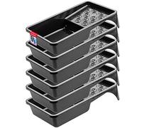 KADAX Black Painting Tray, 29.5 x 15.5 cm, Plastic Paint Tray, Rectangular Paint Tray with Small Handle, Painting Accessories, Disposable Paint Tray