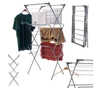 Kadax Black Tower Clothes Airer, Clothes Airer Made Of Powder-Coated Steel, Standing Dryer, 15 M Drying Area Non-Slip Feet (Black)