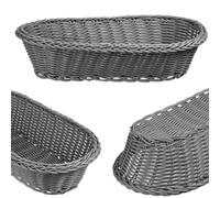 Kadax Bread Basket, Wicker-Like Basket In Several Colours, Rustic Basket (Grey)