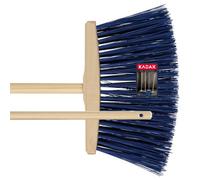 Kadax Broom For Sweeping Roads And Walkways Garden Broom With Wooden Handle Nylon Street Broom Industrial Broom (Dark Blue)